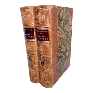 Antique Gustaf Froding Leather Bound Poetry Volumes From Sweden - Set of 2 For Sale