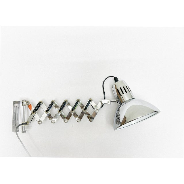 Bauhaus Metal Scissor Wall Lamp, 1970s For Sale - Image 10 of 10