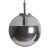 Silver Magic Eye Pendant Lamp in Chrome from Peill & Putzler, 1970s For Sale - Image 8 of 8