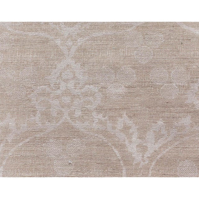 Textile Modern Floral RA7 Grey Wool Handmade Rug by Doris Leslie Blau For Sale - Image 7 of 8