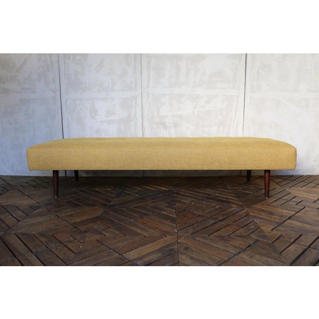 1960s Mid-Century Modern Danish Reupholstered Bench — 1960s For Sale - Image 5 of 18