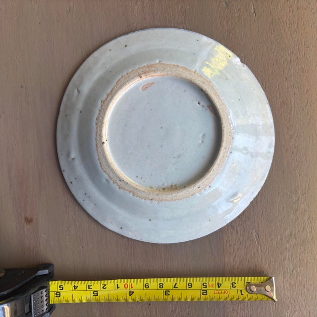 Set of 4 Antique 19th Century Canton Ware Chinese Export Blue & White Porcelain Plates For Sale - Image 12 of 12