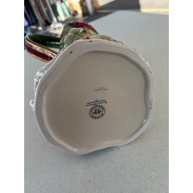 Vintage Fitz & Floyd St Nicholas Pitcher Ceramic Santa Claus For Sale - Image 10 of 11