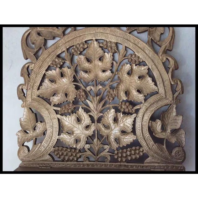 Antique Hand Carved Wood Shelf With Leaf Motif, Victorian, Cottage For Sale - Image 4 of 9