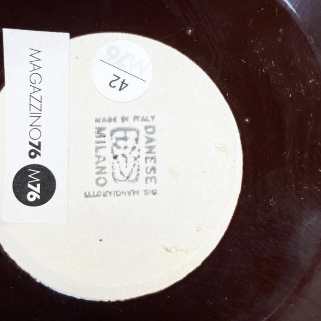 Mid-Century Italian Brown Porcelain Stoneware Ashtray by Mangiarotti Danese, 1970s For Sale - Image 10 of 11