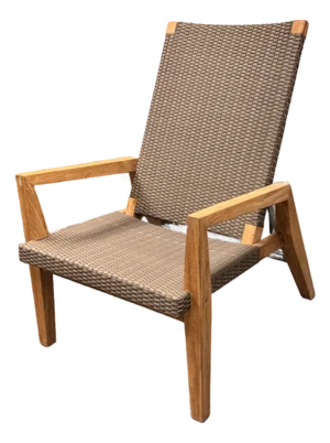 Janus Et Cie Quinta Teak Woven Reclining Lounge Chair, Outdoor