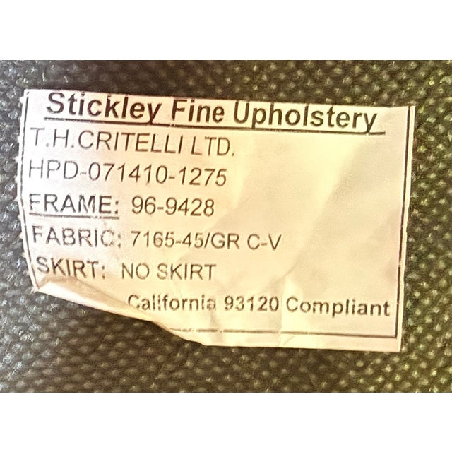 Stickley Matching Leopold Chair and Ottoman Set For Sale - Image 10 of 10