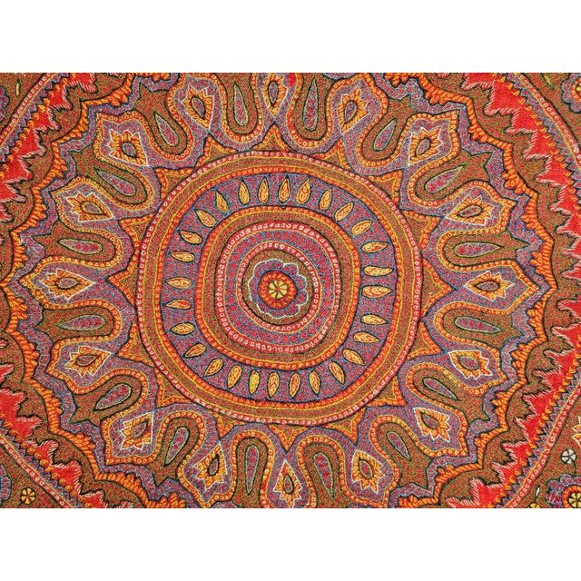 36" x 39" The distinctive Persian Kerman Suzani (Termeh embroidery in Persian) comes from the ancient city of Kerman in...