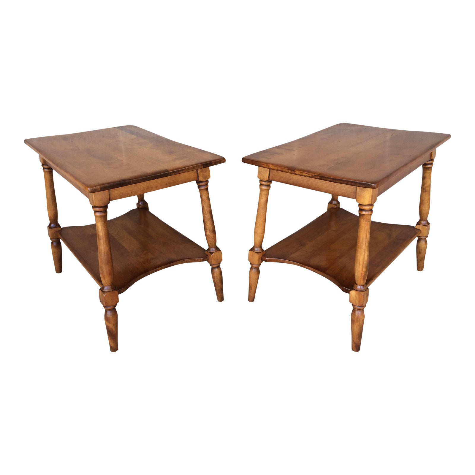 Cushman Colonial Maple End Tables A Pair Chairish