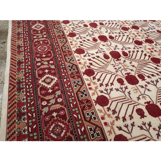Rustic Galerie Shabab Collection Mid-20th Century Vintage East Turkestan Khotan Room Size Carpet For Sale - Image 3 of 8