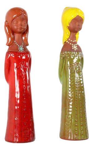 Ceramic Lady Figures from Goebel, Set of 2