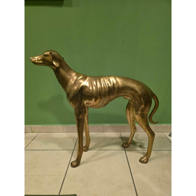 Brass Greyhound Sculpture, 1920s For Sale - Image 12 of 18