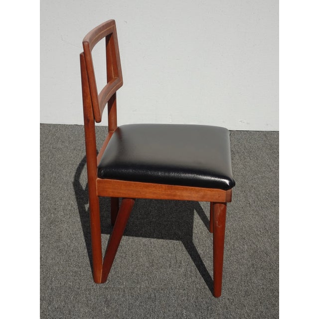 1960s Vintage Mid Century Danish Modern Black Side Chair For Sale - Image 5 of 13