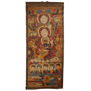 Vietnamese Painted Shaman Scroll For Sale