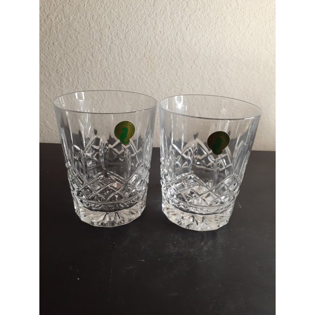 Glass Vintage Waterford Crystal Lismore Glass Tumblers- Set of 2 For Sale - Image 7 of 7
