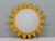 Sun-Shaped Ceiling Lamp in Opaline Glass and Yellow Lacquered Wood from Massive, Belgium, 1970s For Sale - Image 13 of 13