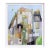 Rooftop Views - Framed Original Contemporary Cityscape Acrylic Painting on Canvas by Maria C Bernhardsson For Sale