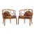 Billy Haines Mid Century Fruitwood Barrel Back Lounge Chairs - Pair For Sale