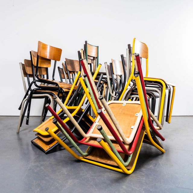 Stacking Dining Chairs, 1950s, Set of 4 For Sale - Image 13 of 13