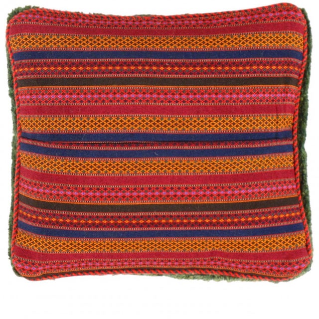 This Gabbeh pillow is made of high-quality LAMBS WOOL The piece was crafted with good workmanship. Insert Included.