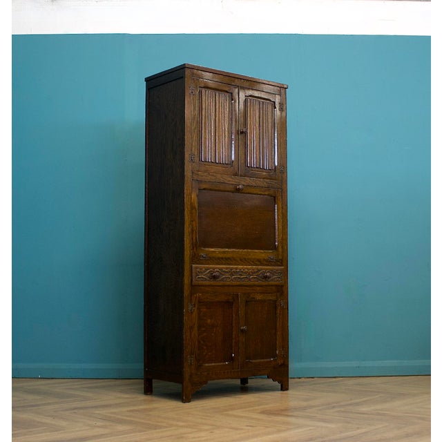 Vintage Oak Larder Cabinet, 1920s For Sale - Image 10 of 10