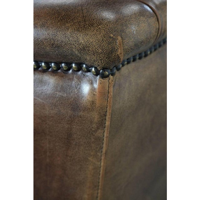 Vintage Club Chair in Sheepskin Leather For Sale - Image 17 of 18