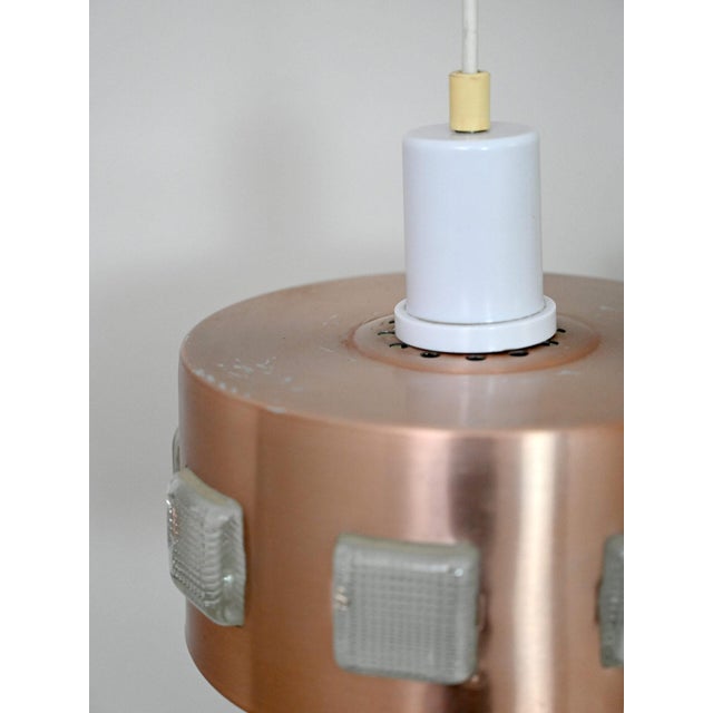 Copper Scandinavian Metal Pendant Lamps, 1960s, Set of 2 For Sale - Image 8 of 15