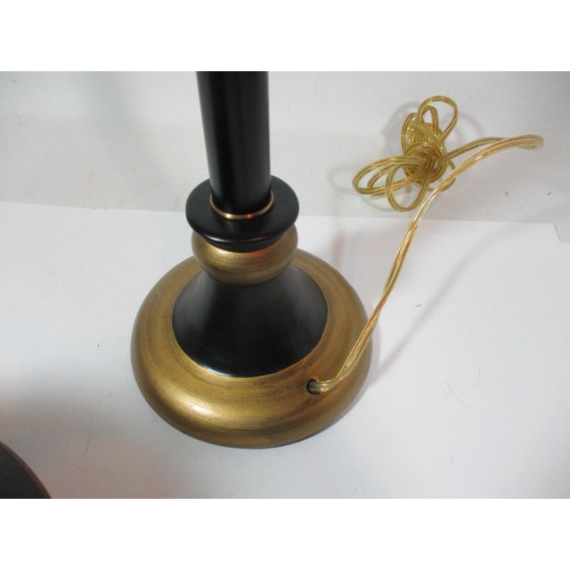 Boho Chic 1980s Palm Beach Buffet Lamp With Decoupage Shade by Wildwood Lamp Co. For Sale - Image 3 of 9