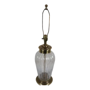 Mid 20th Century Frederick Cooper Hollywood Regency Glass Brass Ginger Jar Urn Lamp