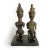 Original Edan Yoruba divination bronze figures mounted on removable iron display base. This pair of male and female...