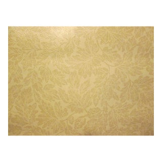 Vintage 1990s Beige Leaf Motif Wallpaper For Sale
