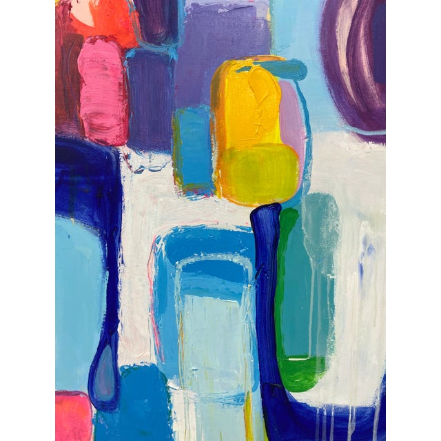 Wood Contemporary Abstract Original Oil Painting For Sale - Image 7 of 12