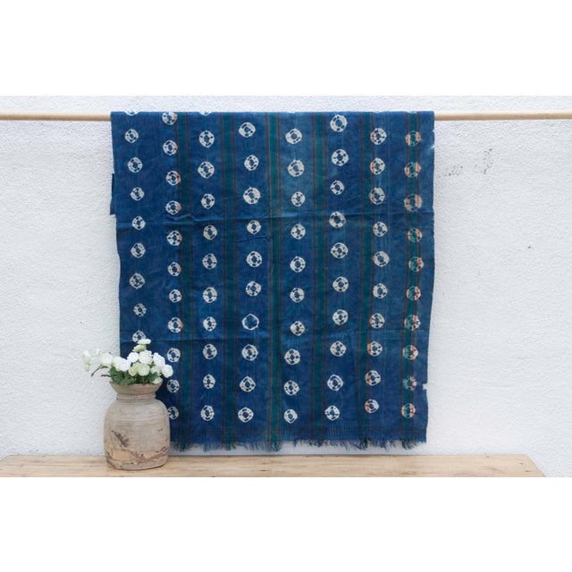 Textile Virelle Indigo Mud Cloth For Sale - Image 7 of 7