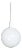 1960s Mid Century Modern Large Globe Pendant Light Blown Milk Glass by Lite Trend of La Palma Ca For Sale