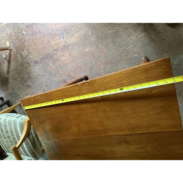 Antique Victorian Style Burled Wood Inlaid Walnut Single Drawer Side Hall Table For Sale - Image 15 of 17