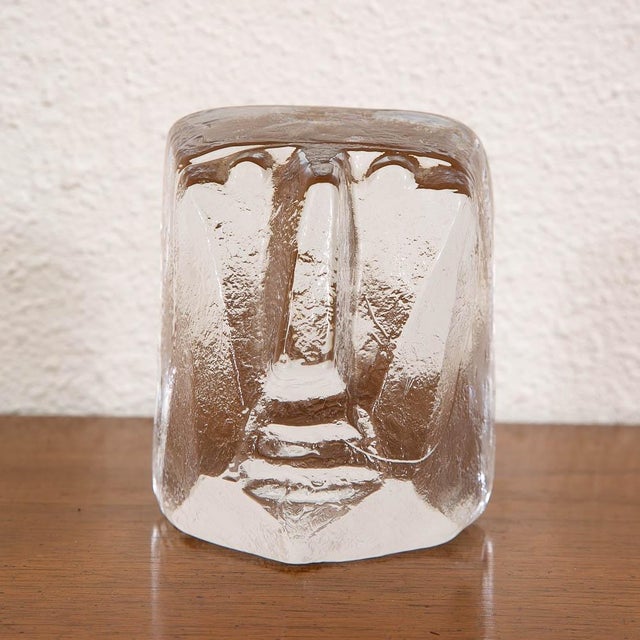 1960s Mid Century Modern Kosta Boda Erik Hoglund Art Glass Face