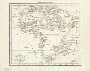 Antique Map of Africa by Dufour, 1834
