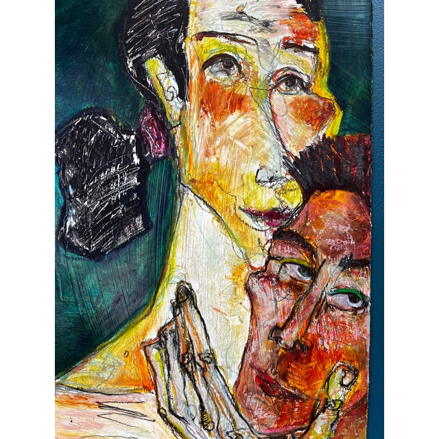 Figurative Original Painting Mixed Media Figurative #4 Gesture on Paper by Nancy Rosen For Sale - Image 3 of 4