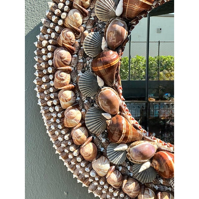 Traditional Vintage Shell Encrusted Mirror For Sale - Image 3 of 12