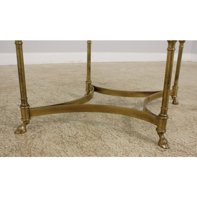 Labarge Hoof Foot Brass & Glass Coffee Table Chairish