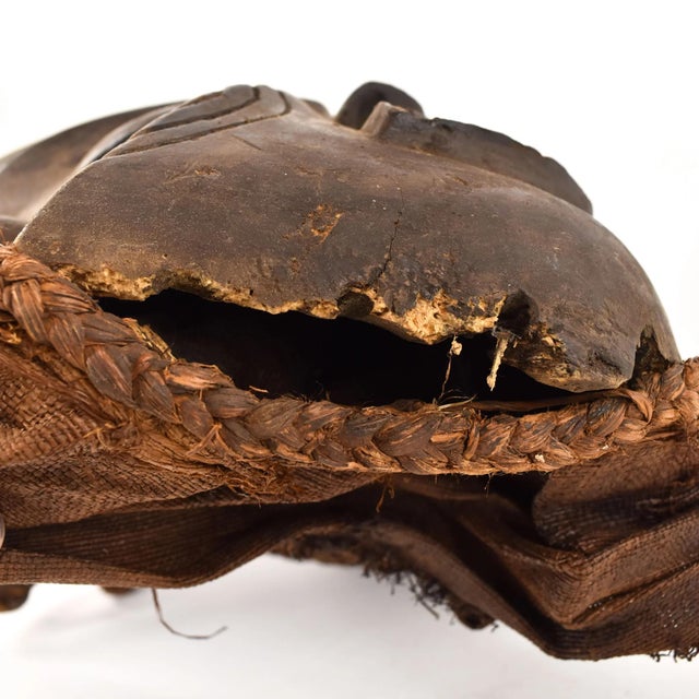 Early 20th Century Pende Mask with Woven Hood For Sale - Image 4 of 7