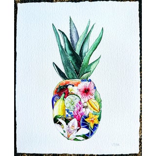 Original Signed Sarah Voyer “Pineapple” Print For Sale