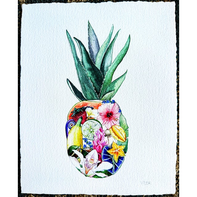 Original Signed Sarah Voyer “Pineapple” Print For Sale