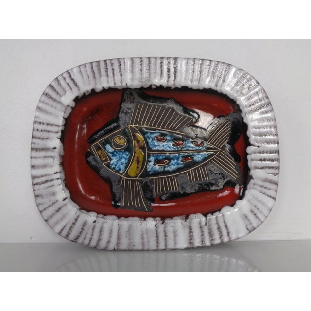 Black Glazed Lava Ceramic Bowl or Wall Art from Scheurich, Germany, 1960s For Sale - Image 8 of 16