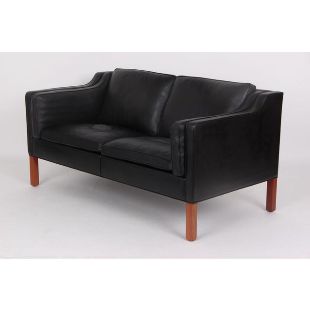 Black Leather Model 2212 Sofa by Børge Mogensen for Fredericia, 2010s For Sale - Image 12 of 12