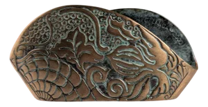 Bronze Card Holder with Design by Antoni Gaudí