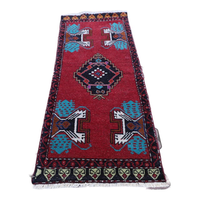 1970s Rustic Red Oriental Hand Knotted Wool Rug For Sale