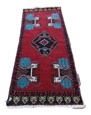 1970s Rustic Red Oriental Hand Knotted Wool Rug