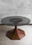 Dark-Finish Bamboo Table with Circular Smoked Glass Top from Vivai Del Sud, 1970s For Sale - Image 3 of 6