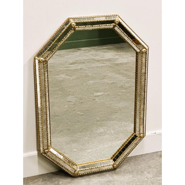 Hollywood Regency Vintage Spanish Neoclassical Hollywood Regency Wall Mirror, Spain, 1980s For Sale - Image 3 of 11